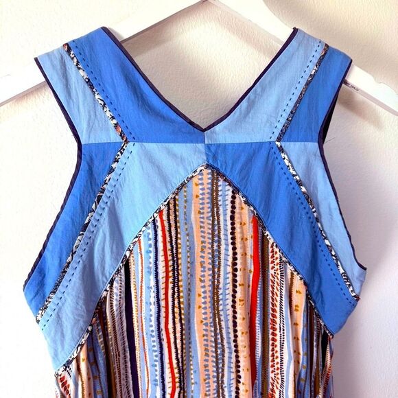 Anthropologie One September Metesa Patchwork Tank Top Stripe Knit Beach Medium - Picture 3 of 11